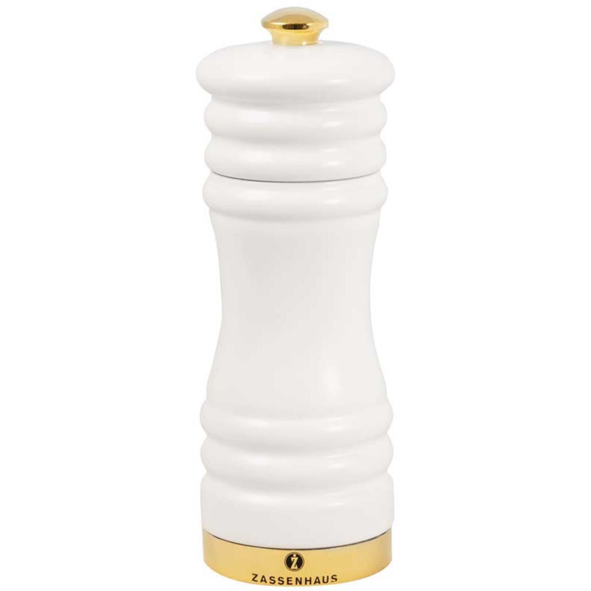 Zassenhaus München Kværn i Mat Hvid og Guld - Topkvalitet