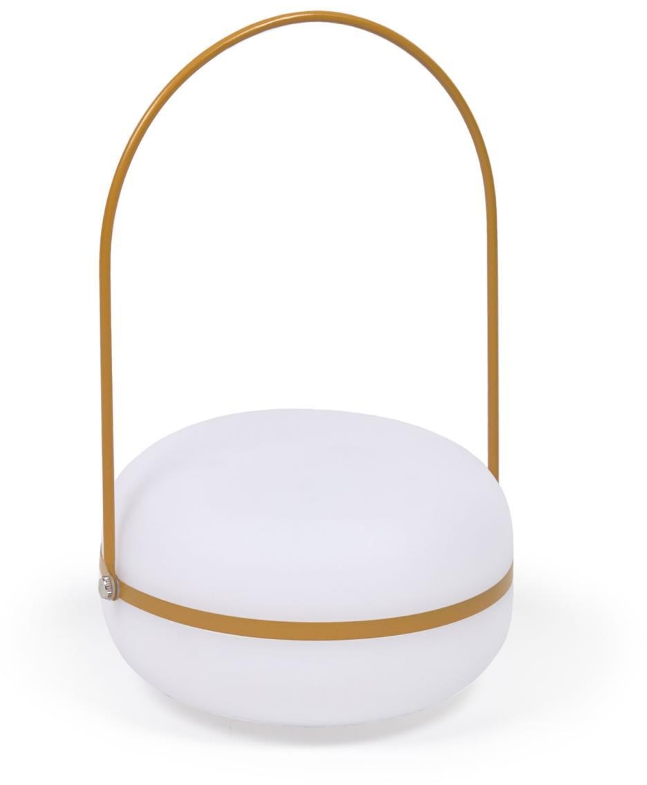 Bordlampe Kave Home Tea - USB-genopladelig Sennepsgul Lampe