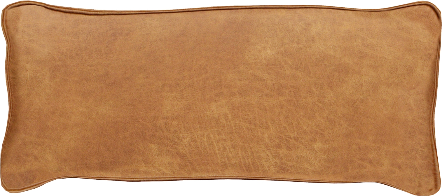 Pyntepude i læderlook fra Woood - Lysebrun 20x70x30 cm