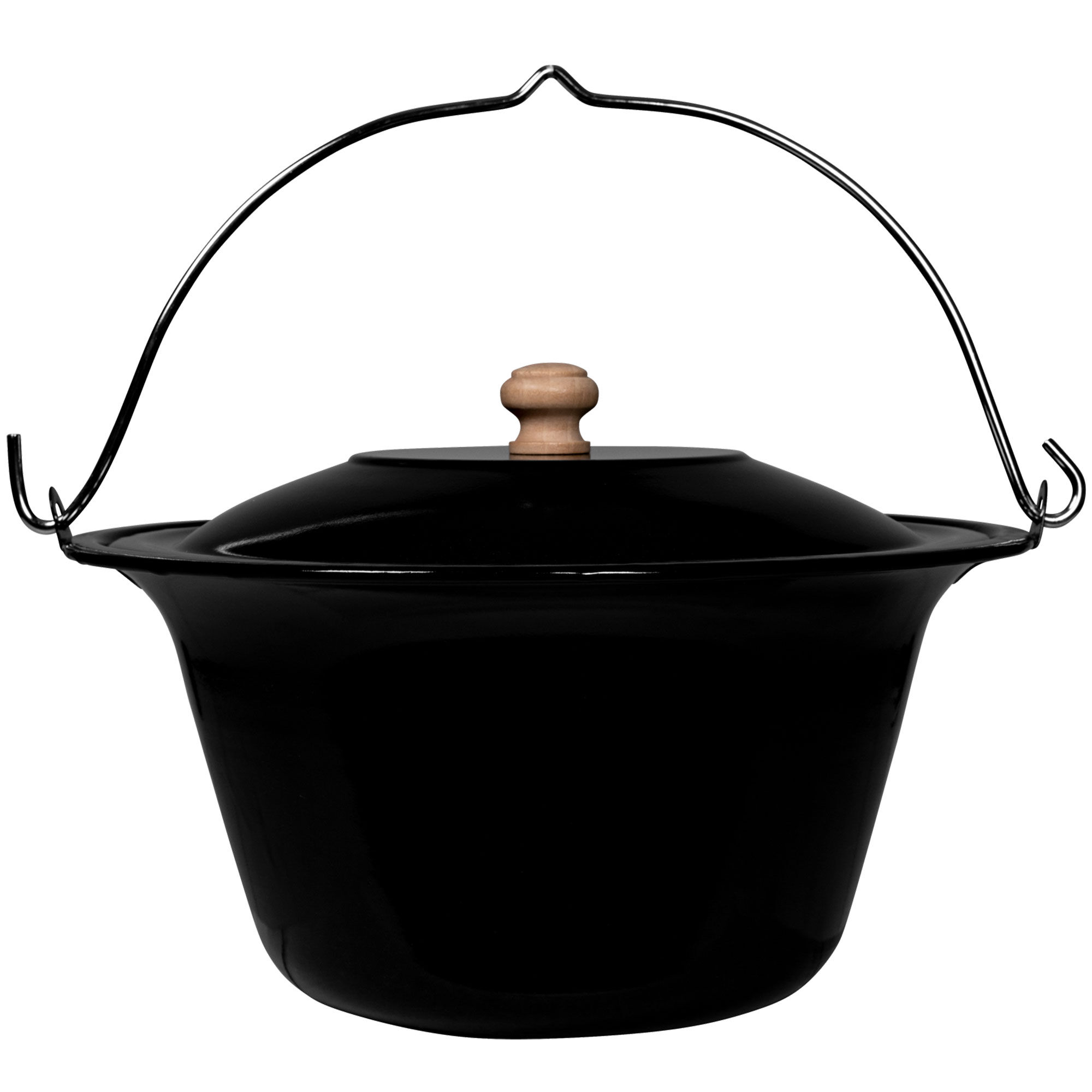 Espegard Svampegryde 10L - Sort Stål til Udendørs Madlavning