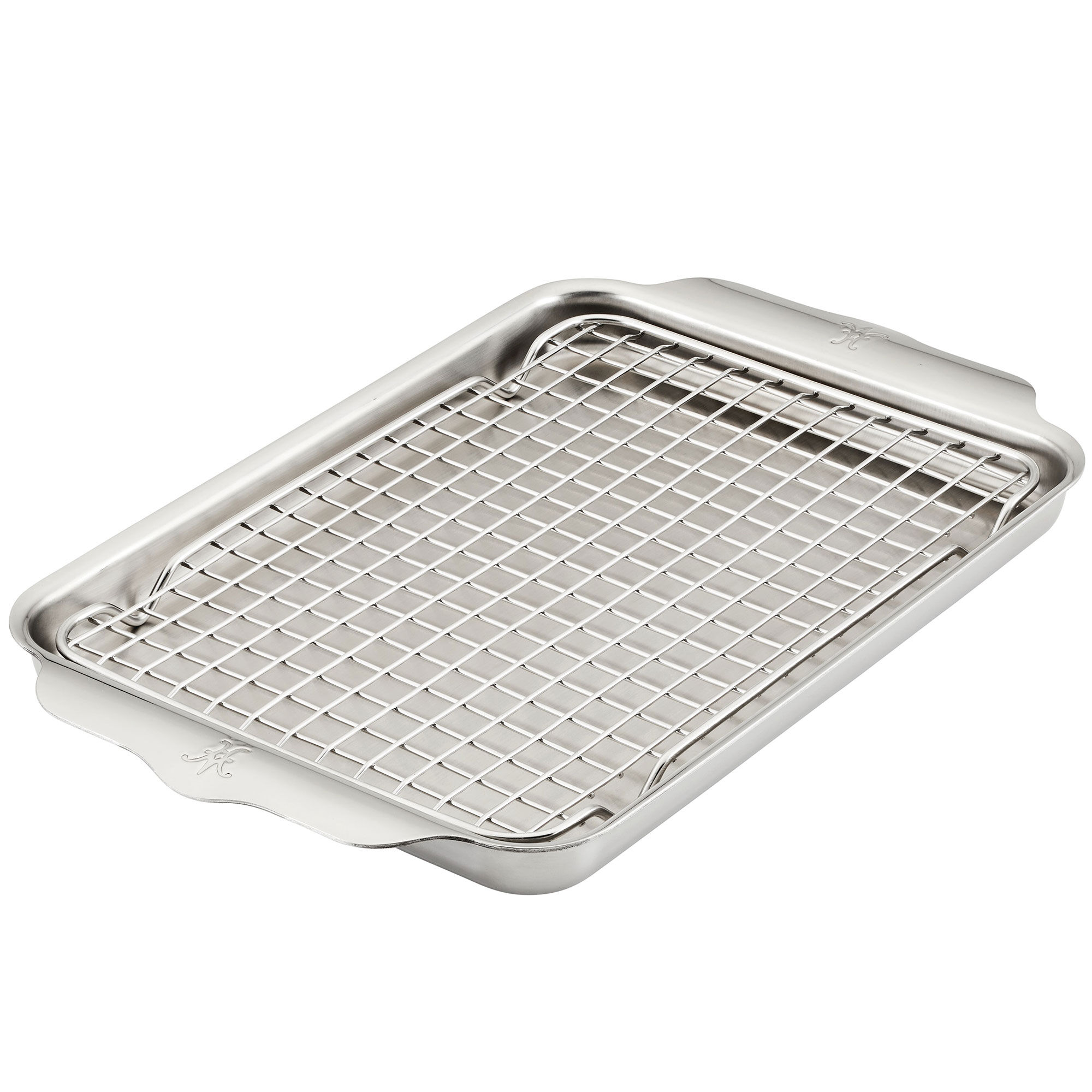 Hestan Ovenbond Bradepande med Rist - Kvalitet til Madlavning