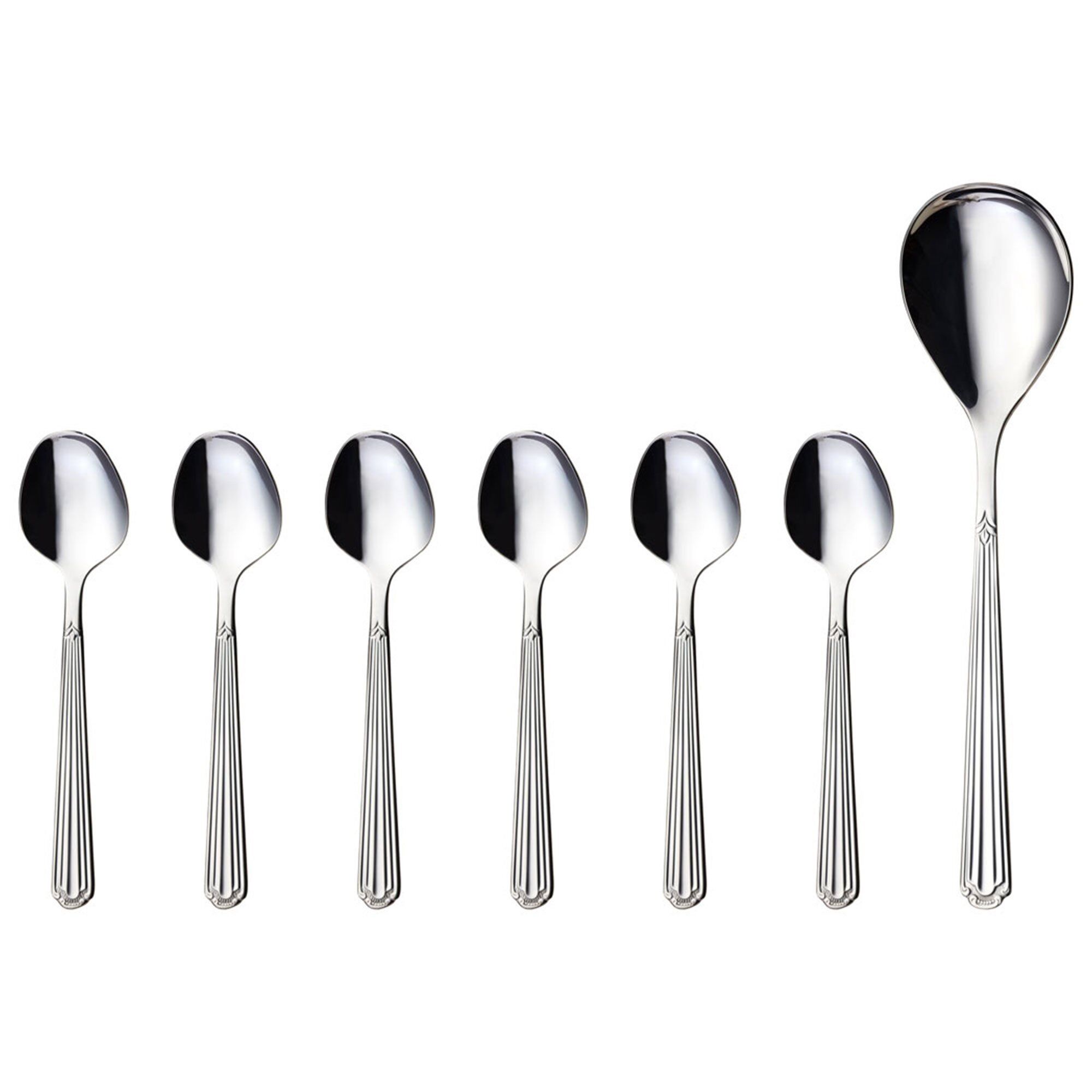 Hardanger Bestikk Renessanse Dessertsæt   Dele  Stål