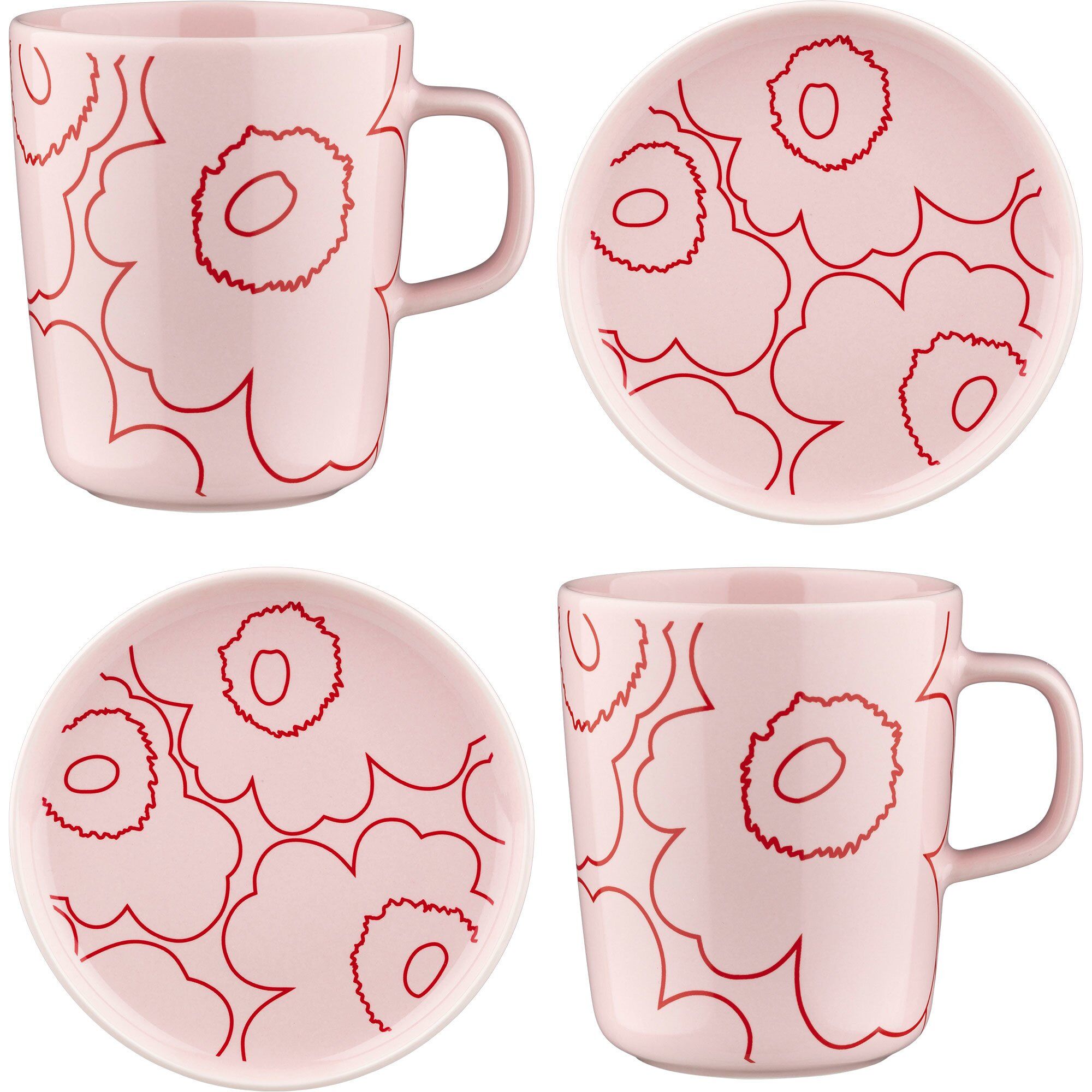 Marimekko Piirto Unikko Krus   Tallerken    Dele