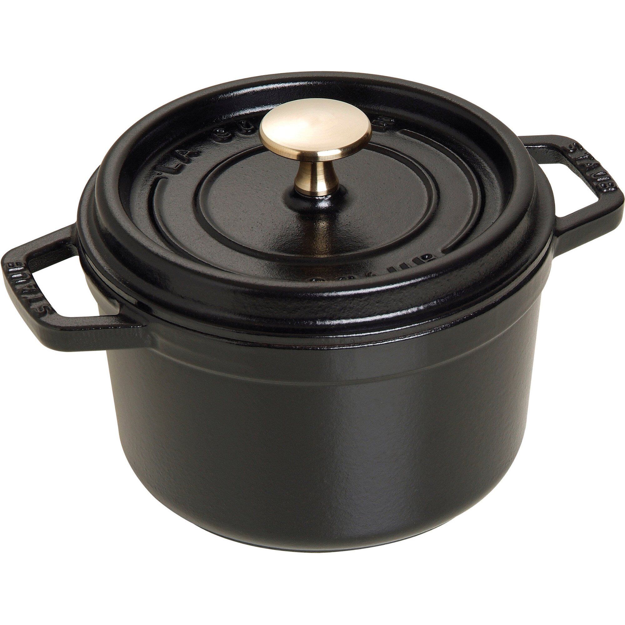 Staub   Cocotte Rund Cocotte 16cm      Liter  Sort