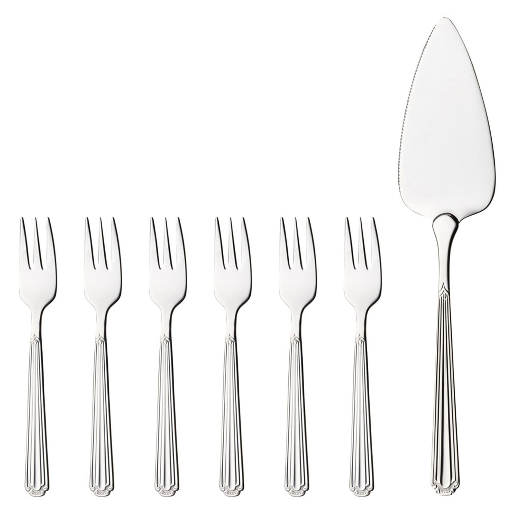 Hardanger Bestikk Renessanse Lagkagesæt   Dele  Stål