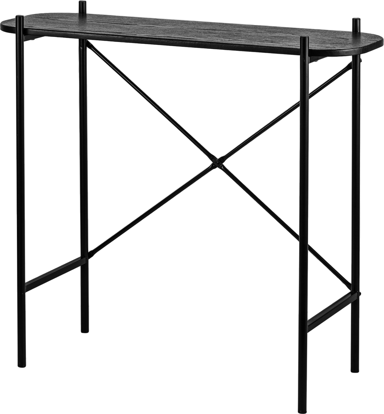 Konsolbord Nordlys Furniture Lund Sort Epoxybelagt Metal Slankt Design 90ã 30ã 80
