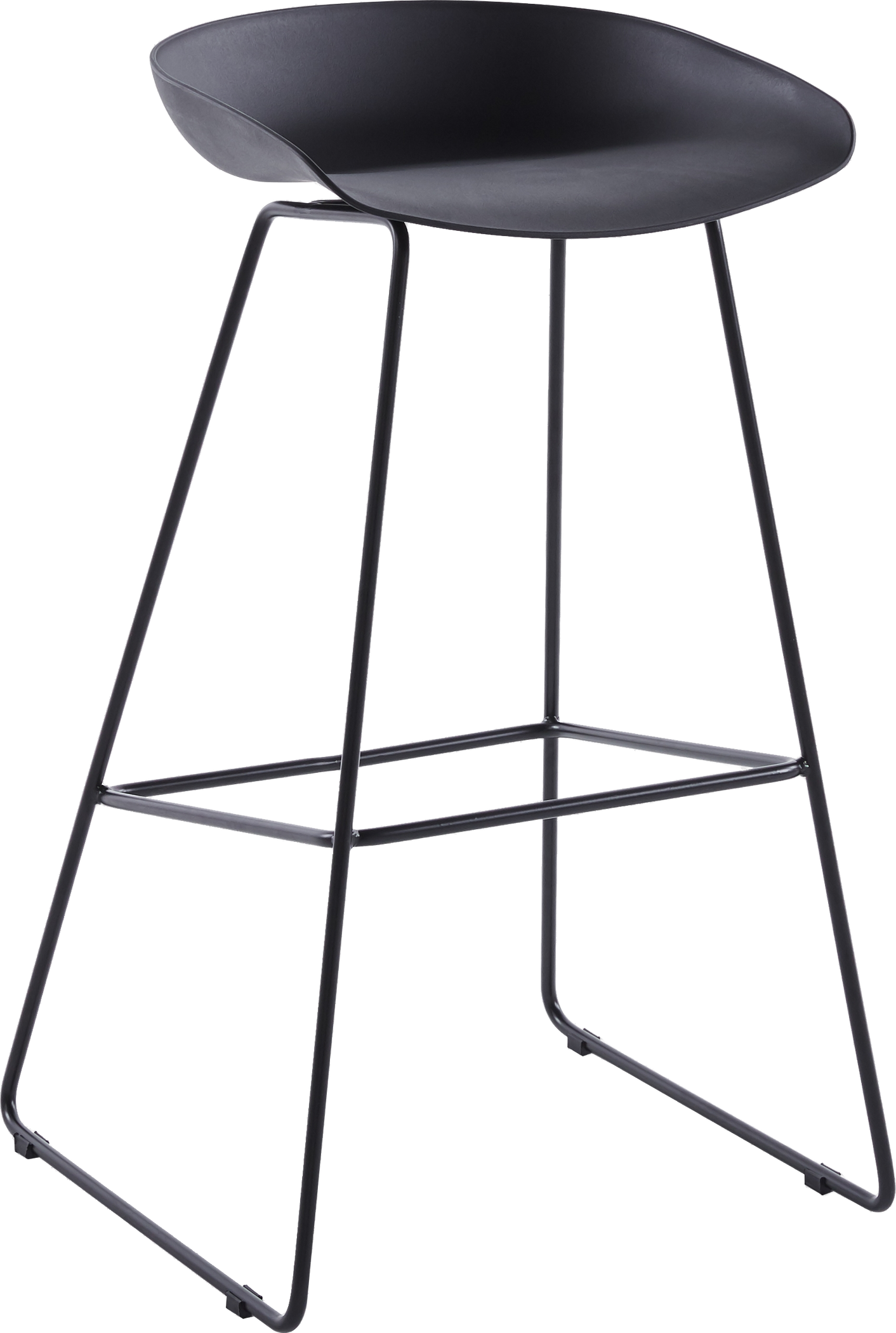Barstol Nordlys Furniture Taboslo  Sort  Ergonomisk Sæde   Polypropylen  Epoxyfinish Metalstel  Med Fodstøtte  H82ã B42ã D42