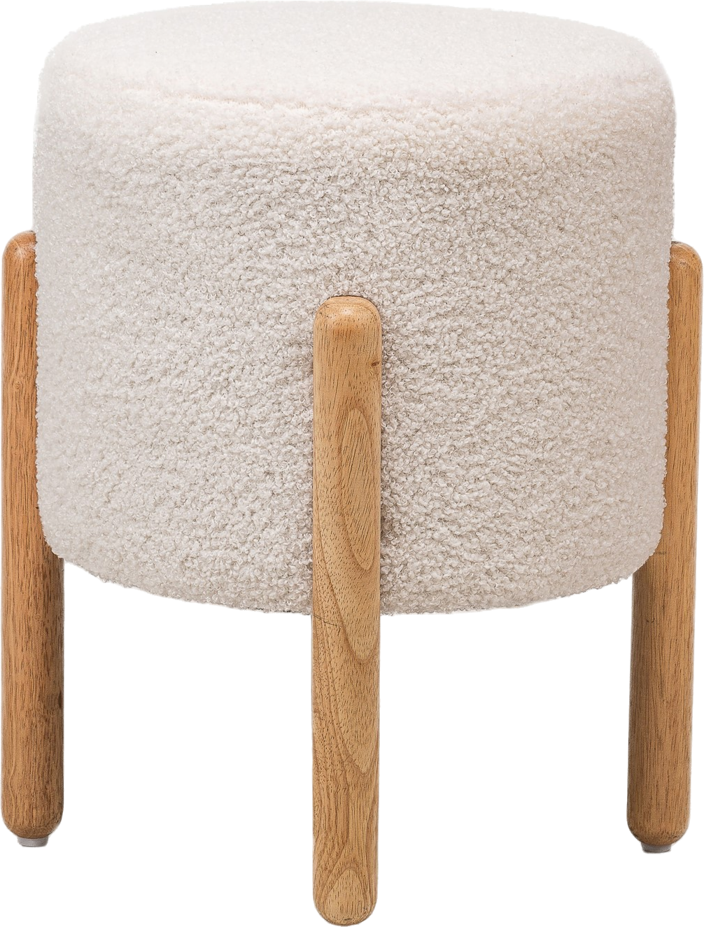 Puf Nordlys Furniture Bohol   Hvidt Bouclé ø33