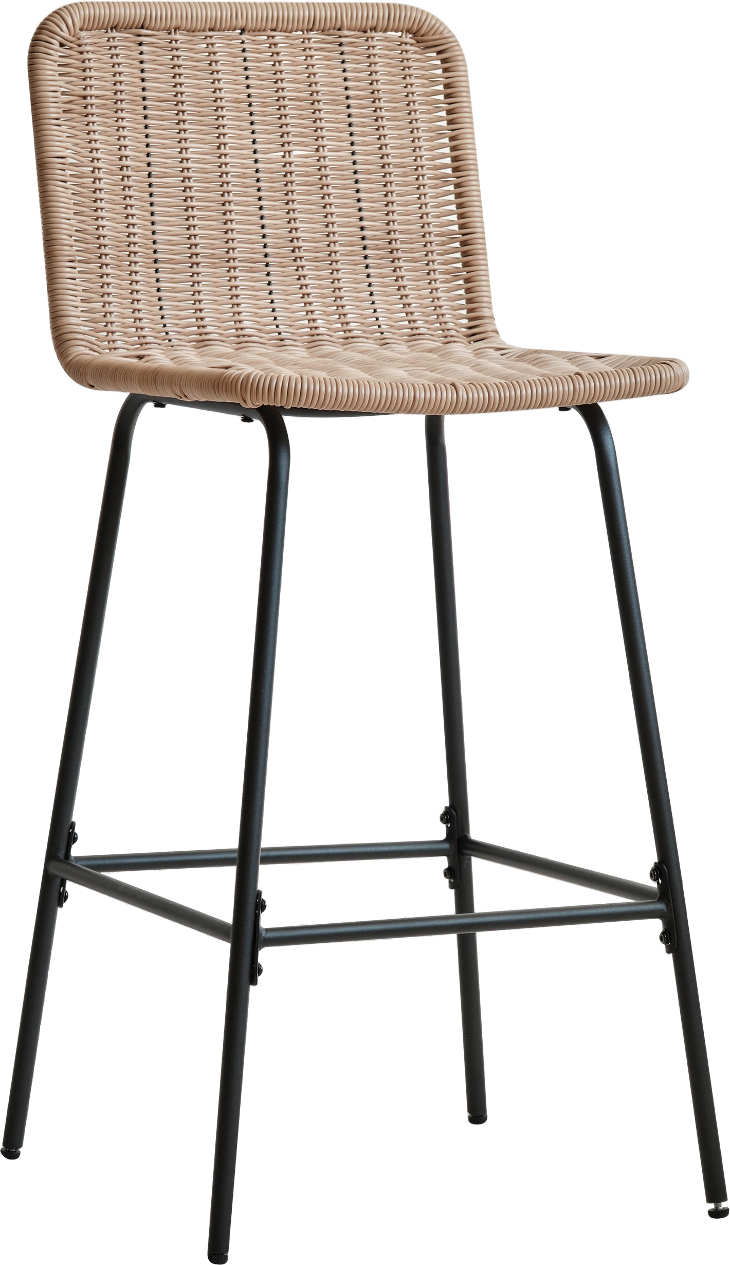 Barstol Nordlys Furniture Tabbangkok Mørkebrun Fibresæde Sort Epoxystel H103ã B48ã D47