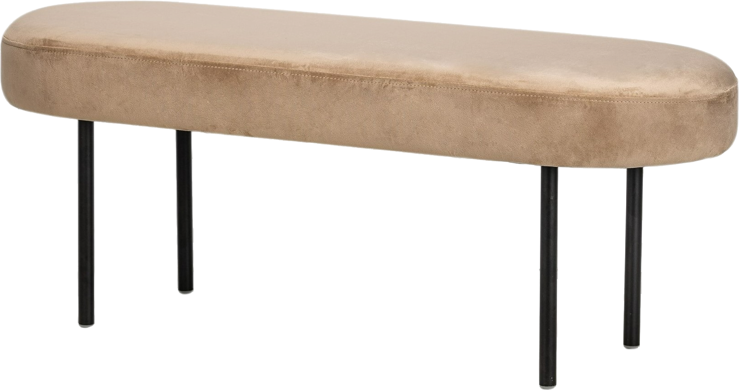 Entrébænk Nordlys Furniture Oslo Fløjl Beige ø100x35x38