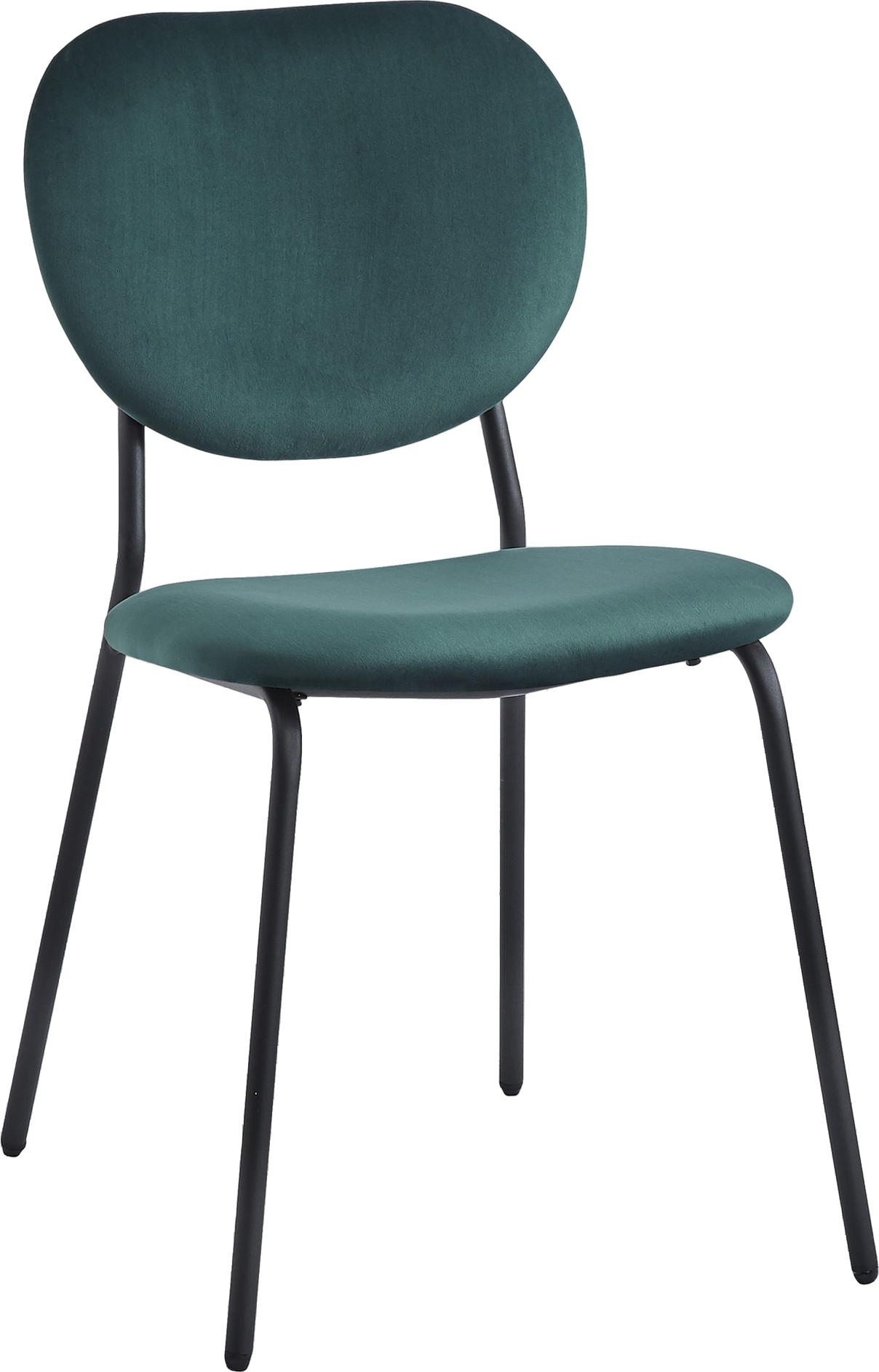 Spisebordsstol Nordlys Furniture Suzuka Sæt     Dybgrøn Fløjl Med Sorte Metalben 82 5x49x54