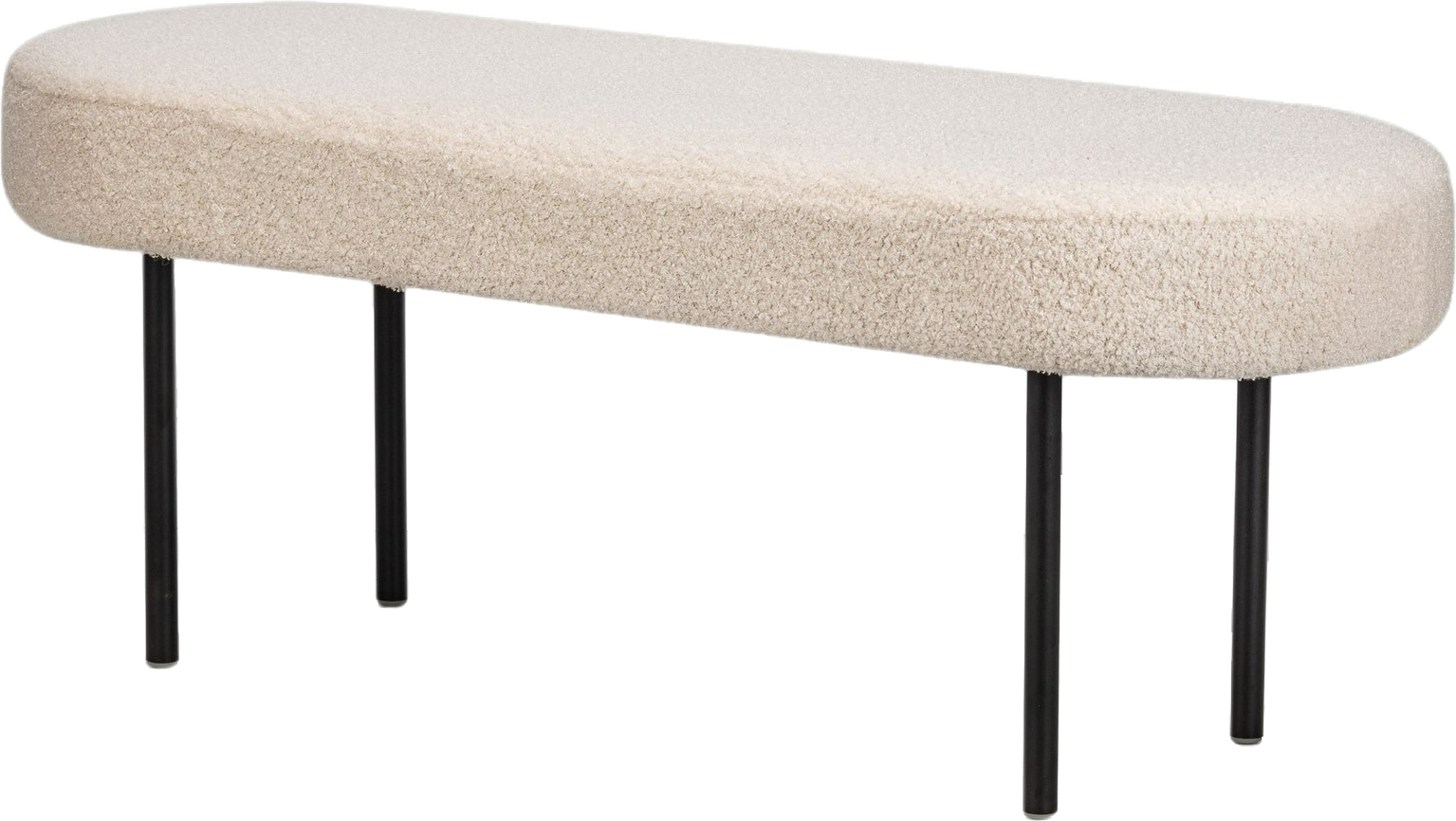 Bænk Nordlys Furniture Oslo   Hvid Bouclé H38ã B100ã D35