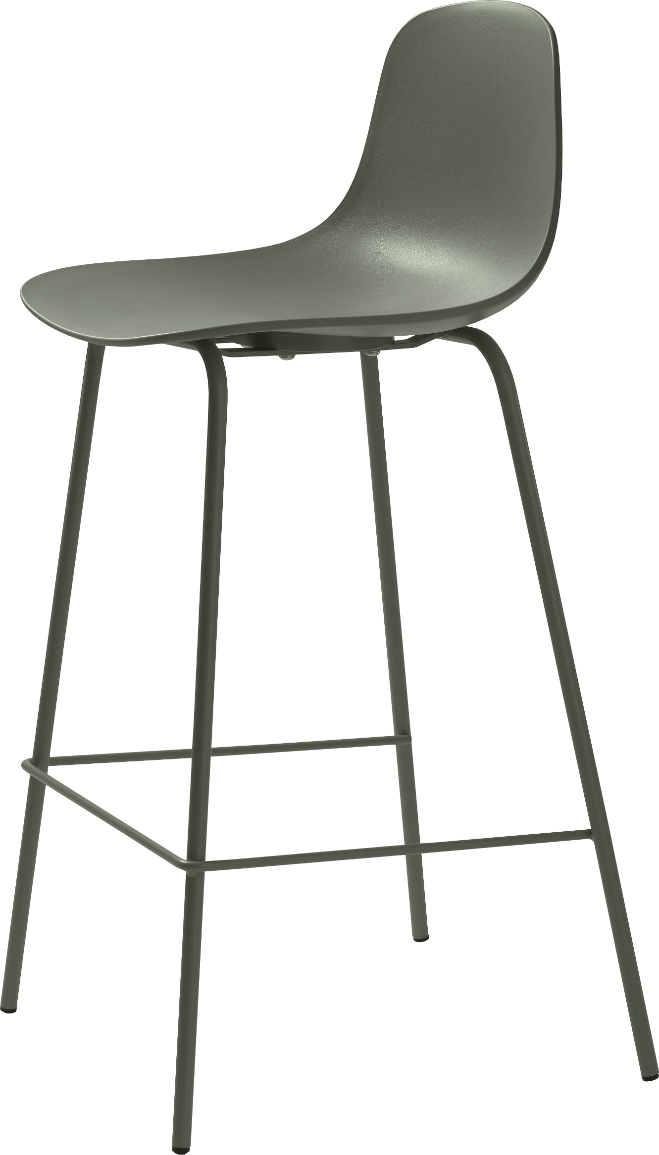 Barstol Nordique Design Whitby Olivegrøn Med Petrol Sæde  Sort Metalstel  H93ã B41ã D48    Siddehøjde 67      Sæt