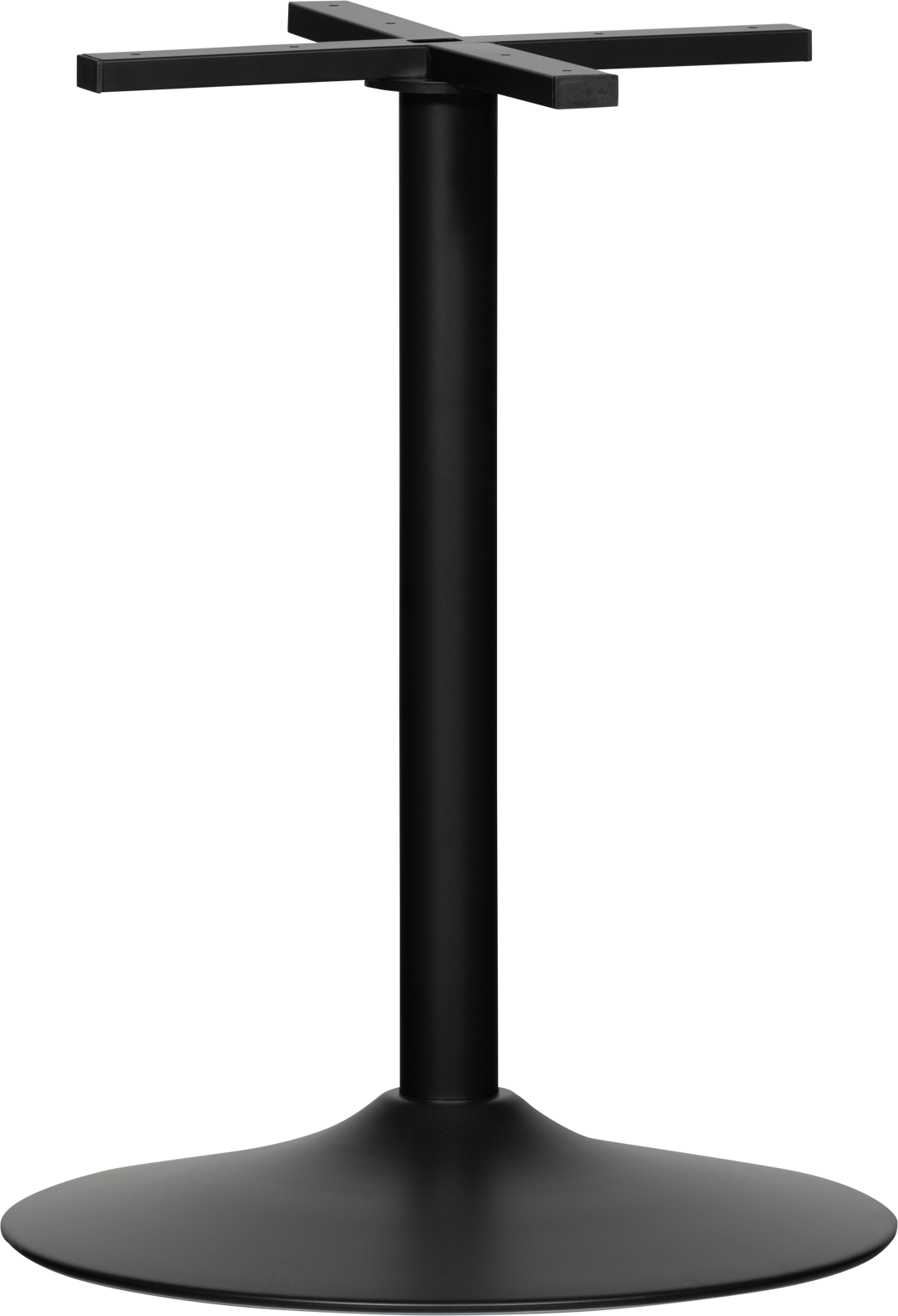 Bordben Woood Bistro Round Tube Til Bar-   Cafebord ø54   H72   Mat Sort Passer Til ø80   Bordplade