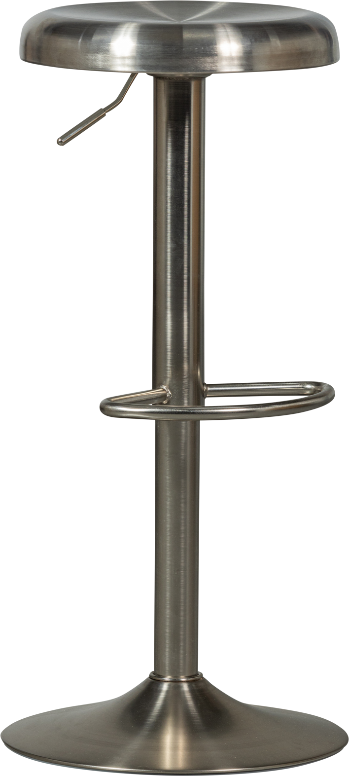 Barstol Woood Collection Isaac   Rustfrit Stål Sølv Justerbar Højde Ergonomisk Fodstøtte