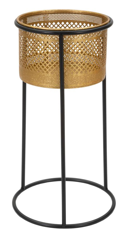 Glam Vase   Guldfarve  Metal   25x50