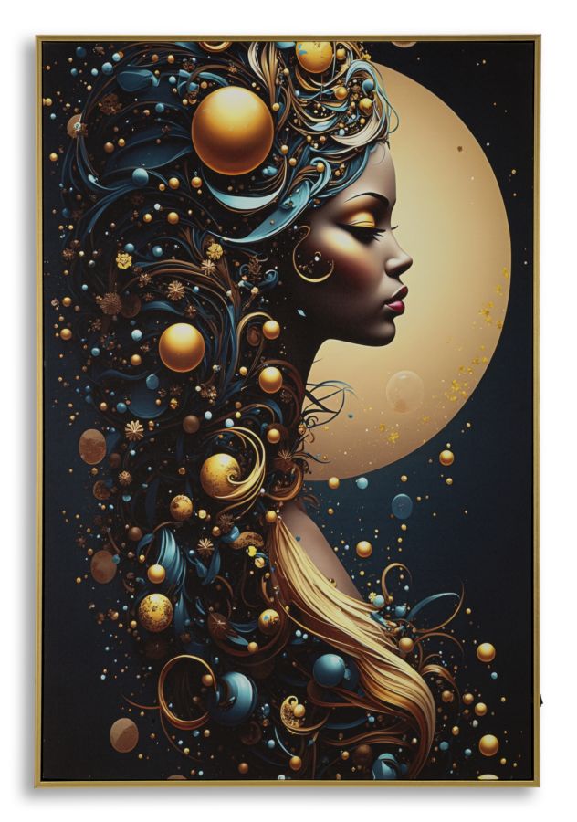 Canvasbillede Med Led Minerva Med Ramme - -  60         90