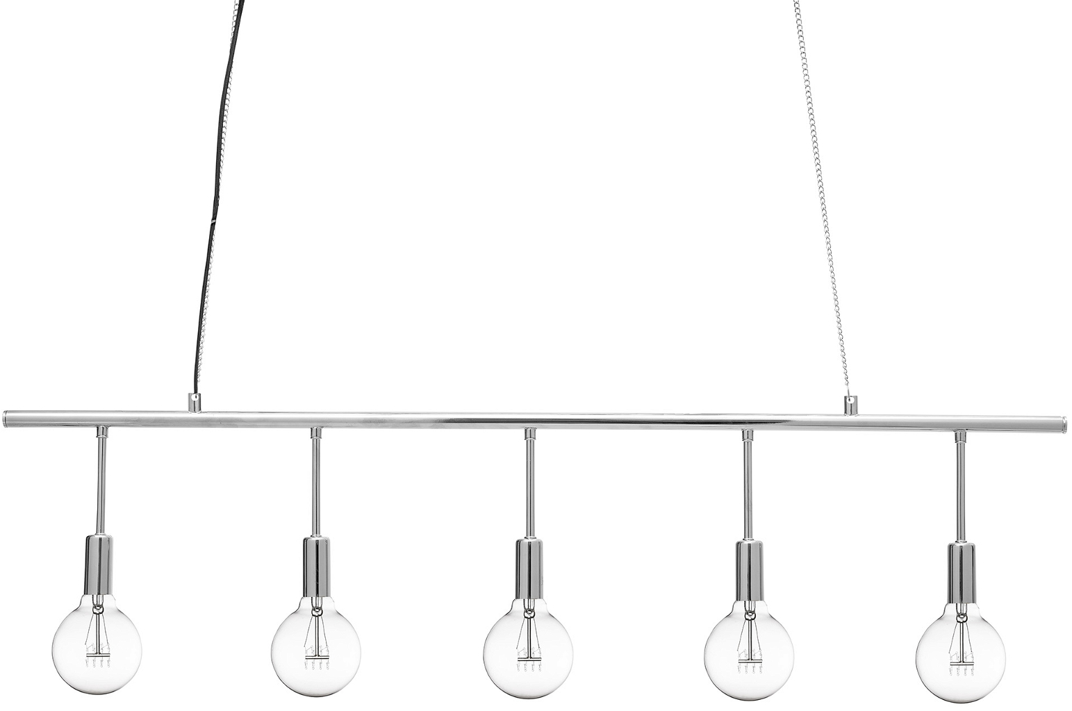 Pendellampe Bloomingville Ivory Sølv 110x19   Jern Loftslampe