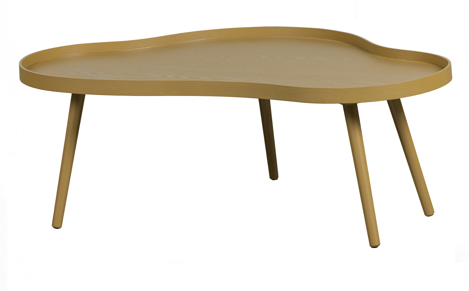 Sidebord Woood Mae Organisk Formet Småbord Mdf Fyrretræ Beige 35x58x100