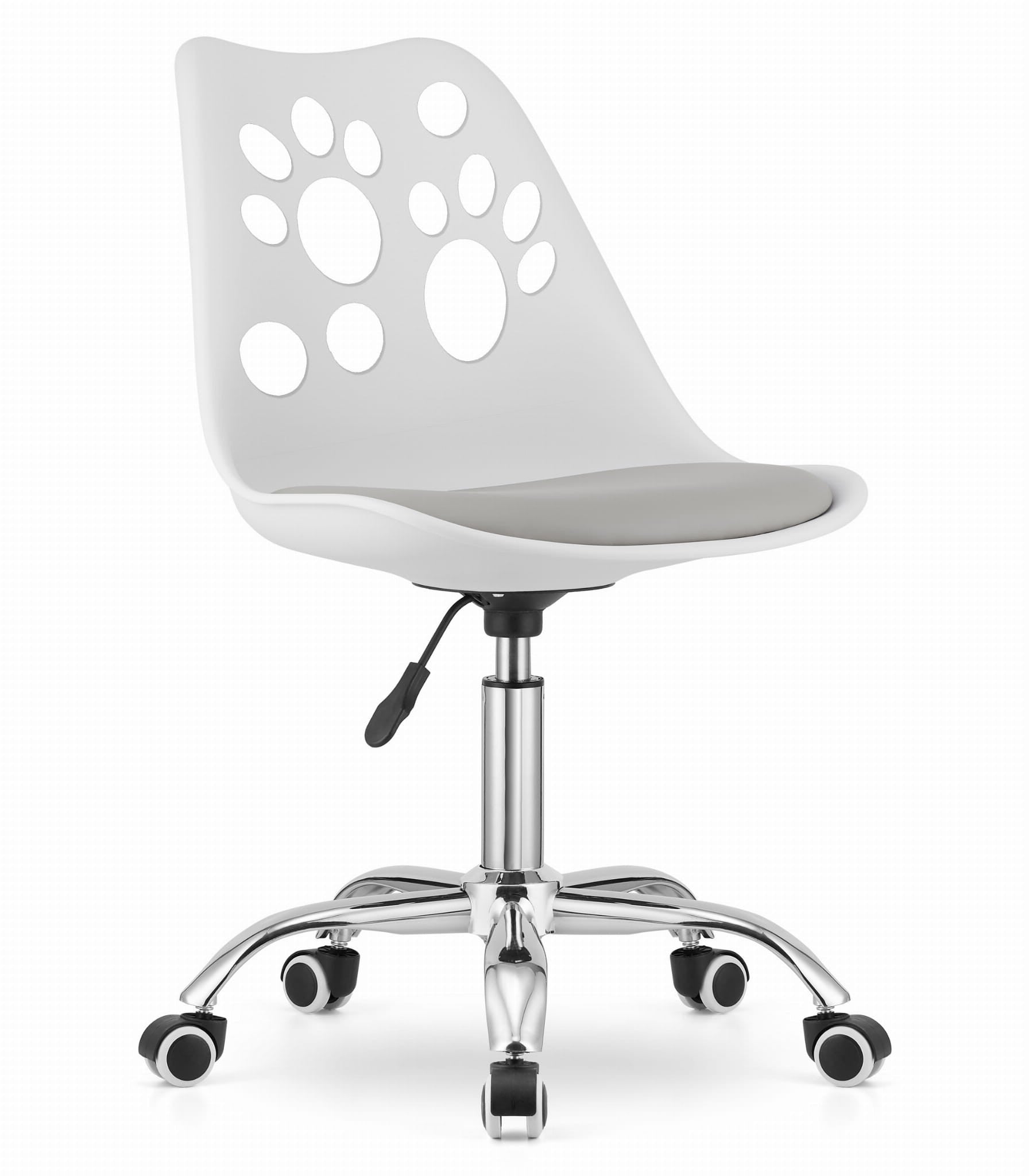 Oskar Print Kontorstol   Ergonomisk Design   Stilfuld Hvid Grå