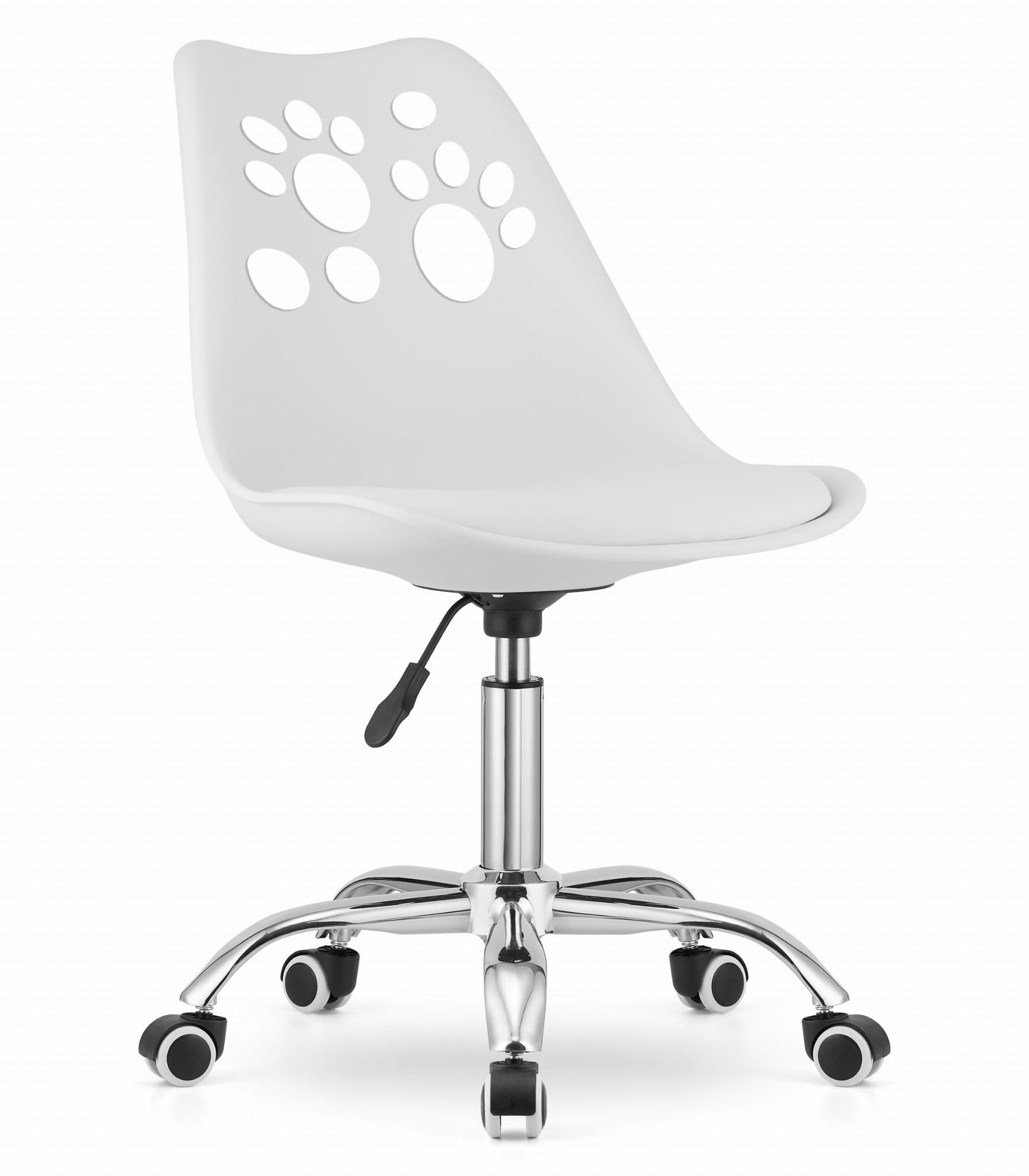 Oskar Print Kontorstol   Minimalistisk Design   Ergonomisk Komfort  Hvid