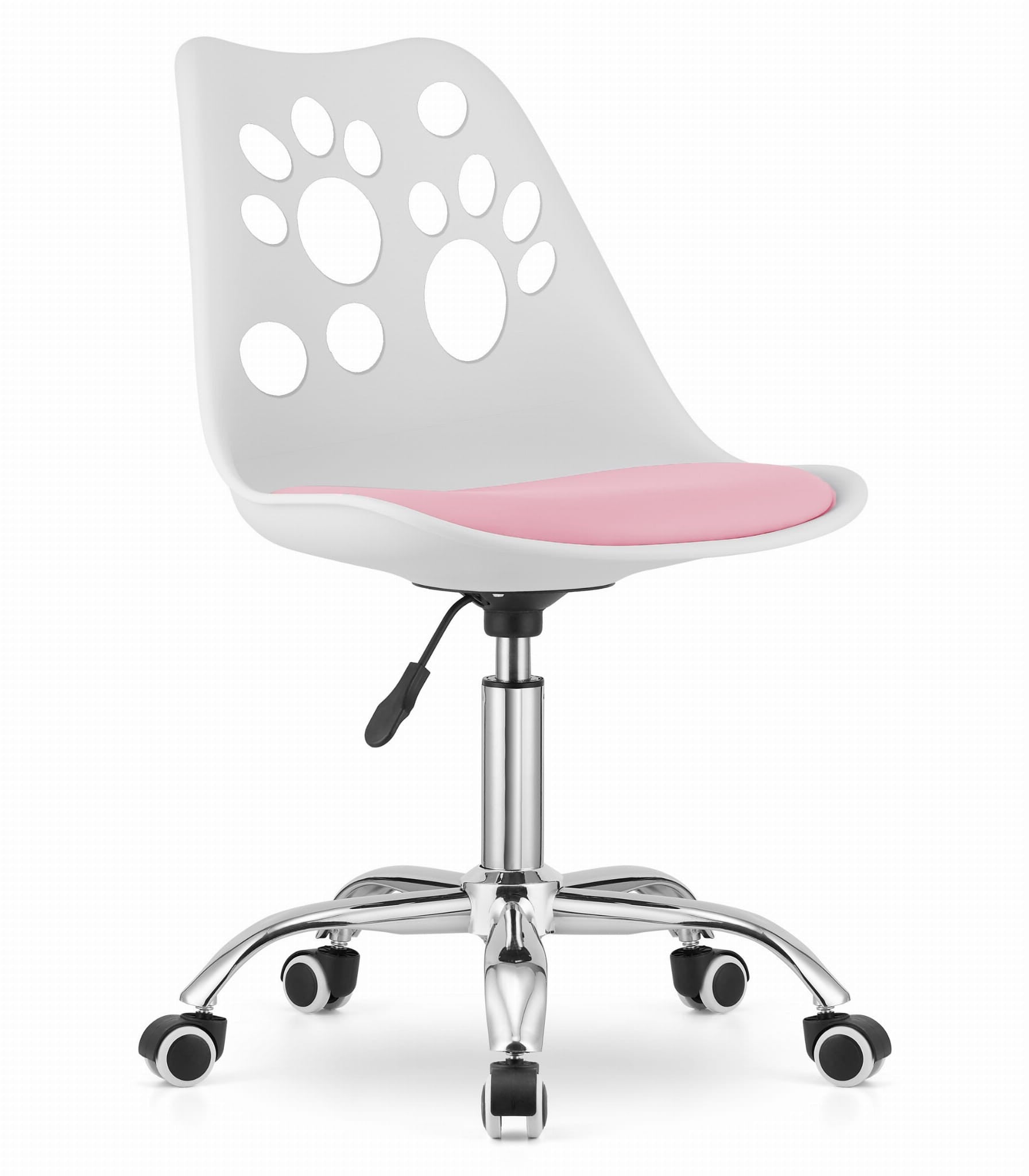 Oskar Print Kontorstol   Ergonomisk Komfort   Hvid Pink Design