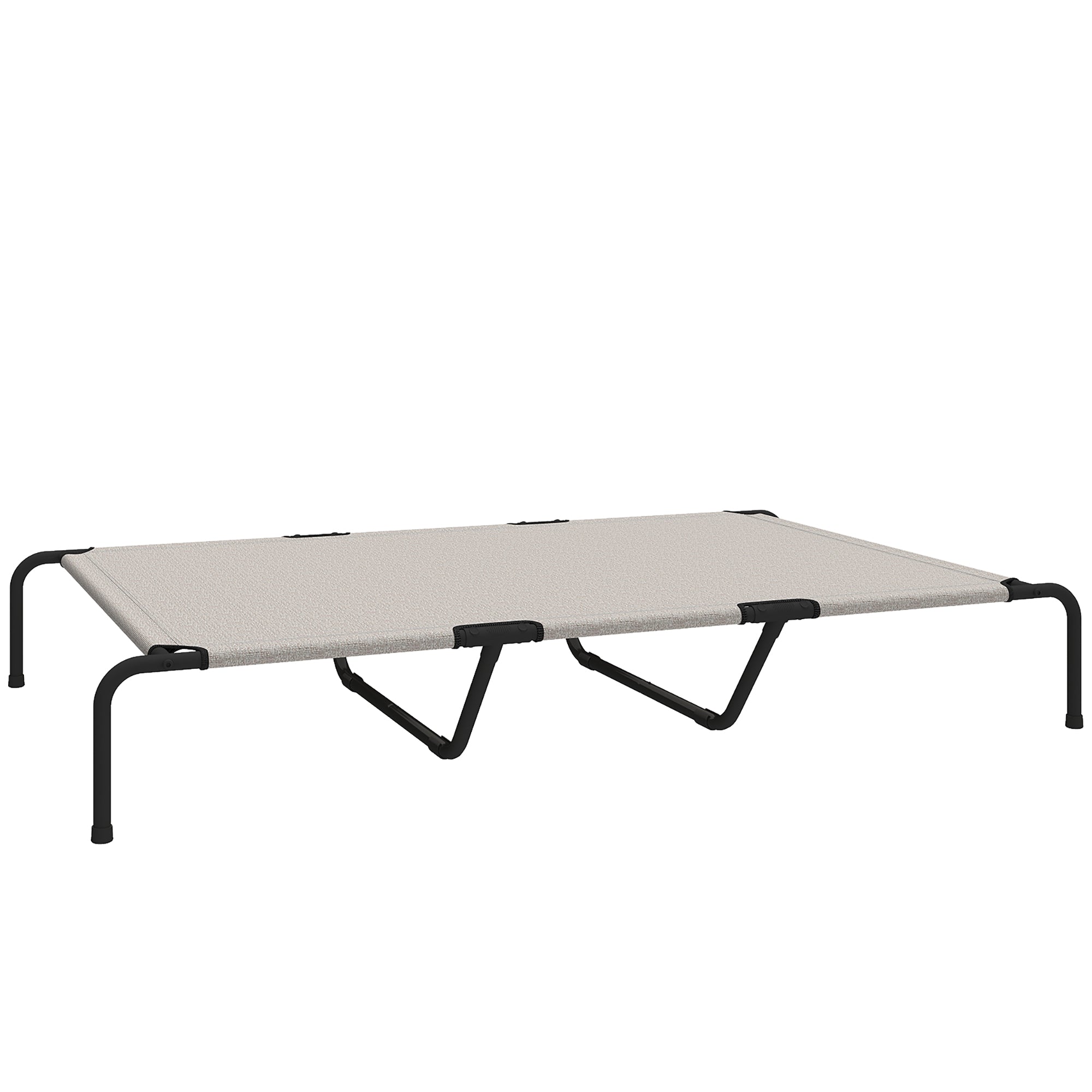 Udendørs Hundeseng  Hævet Hundeseng Til Store Hunde  Med Stålramme  åndbart Netstof  152x94x23    Beige