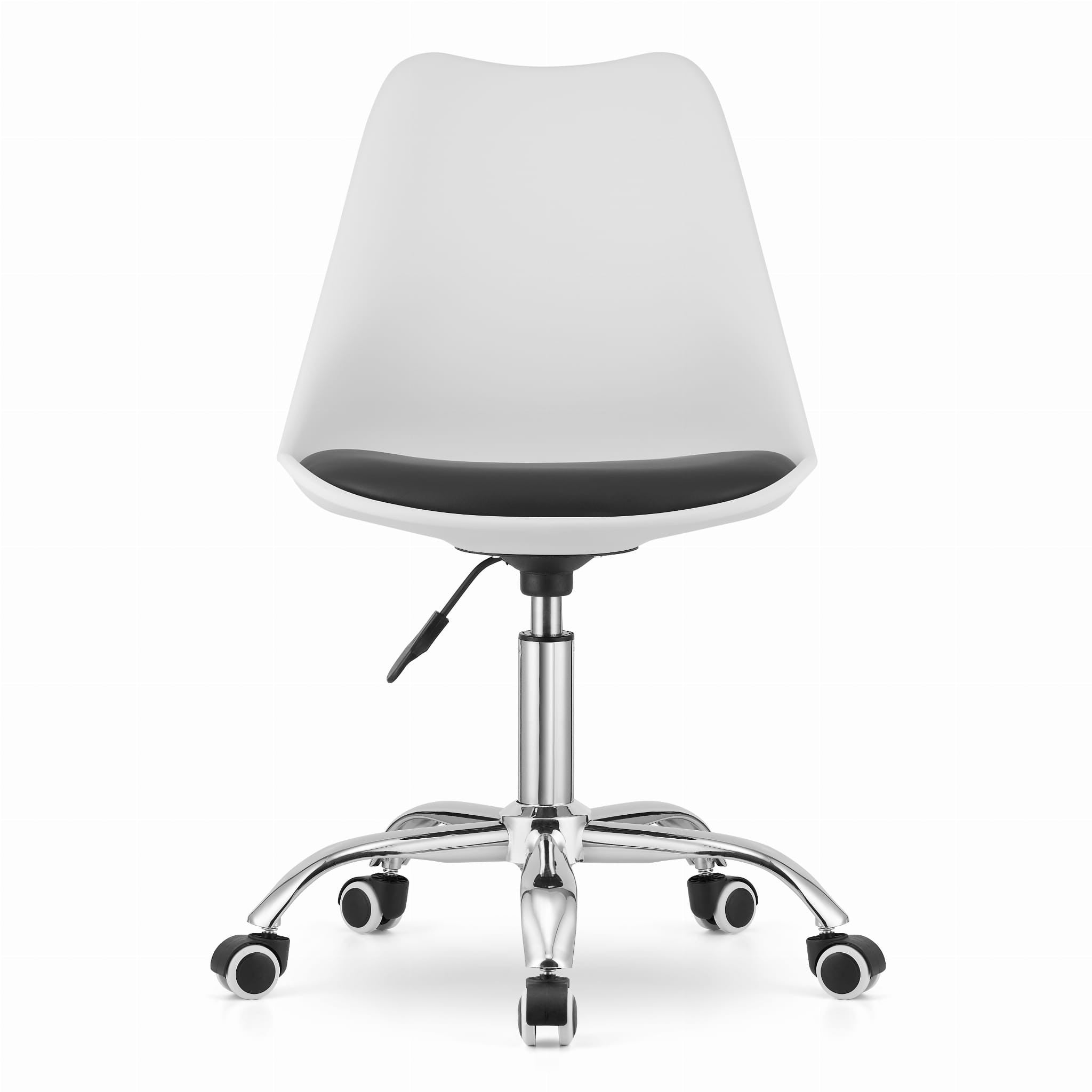 Oskar Alba Kontorstol   Tidløst Design   Hvid Sort Med Ergonomisk Komfort