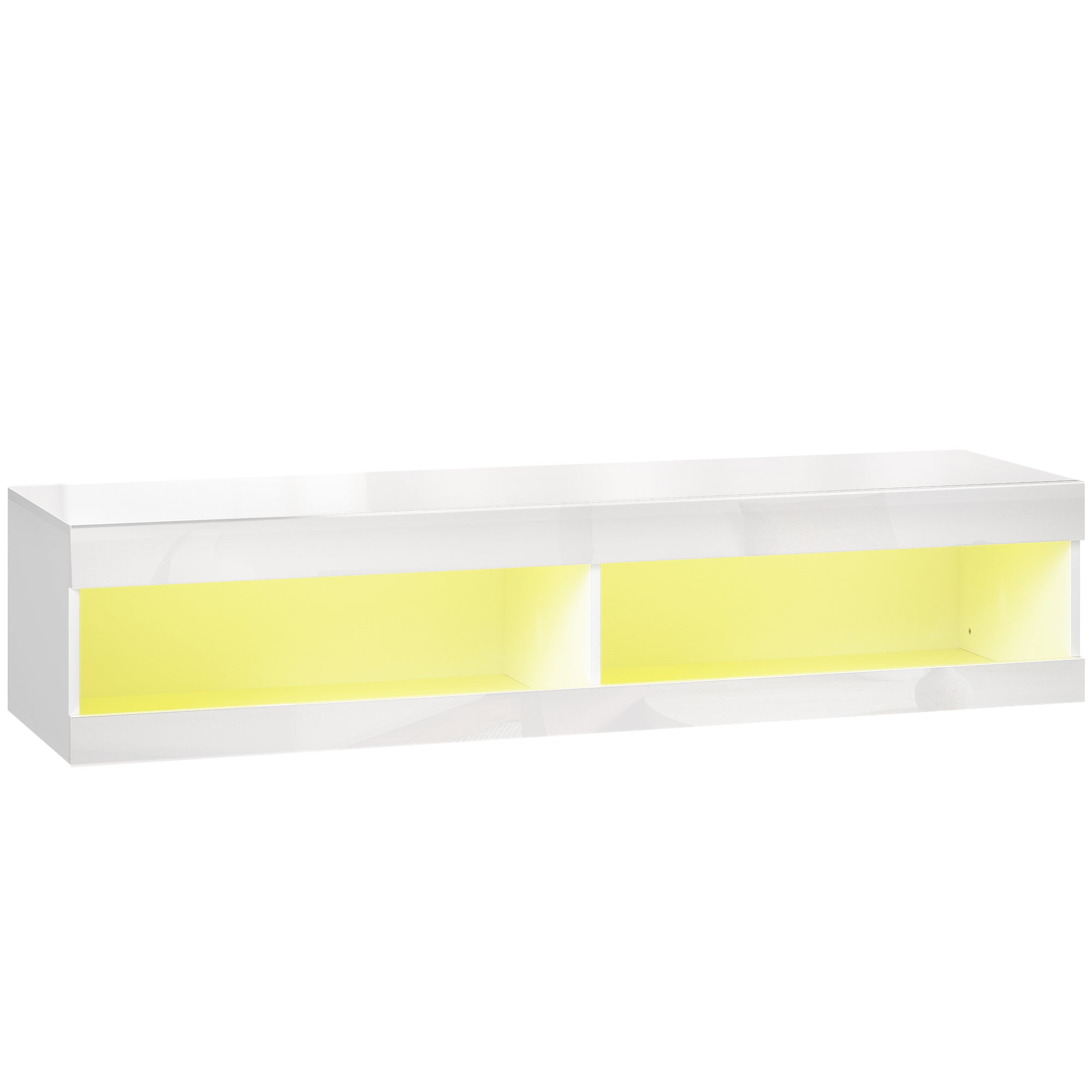 -skab  Vægmonteret  -lavbord Med Rgb Led-belysning   16 Farver   -bord Med åben Opbevaringsplads  Til 55-60 Tommer    Til Stue  Soveværelse  140   40   30    Hvid Højglans