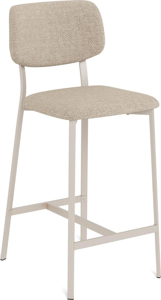 Barstol Signature Alma Polstret Basel-stof Beige  Grå Pulverlakeret Stålstel  H120