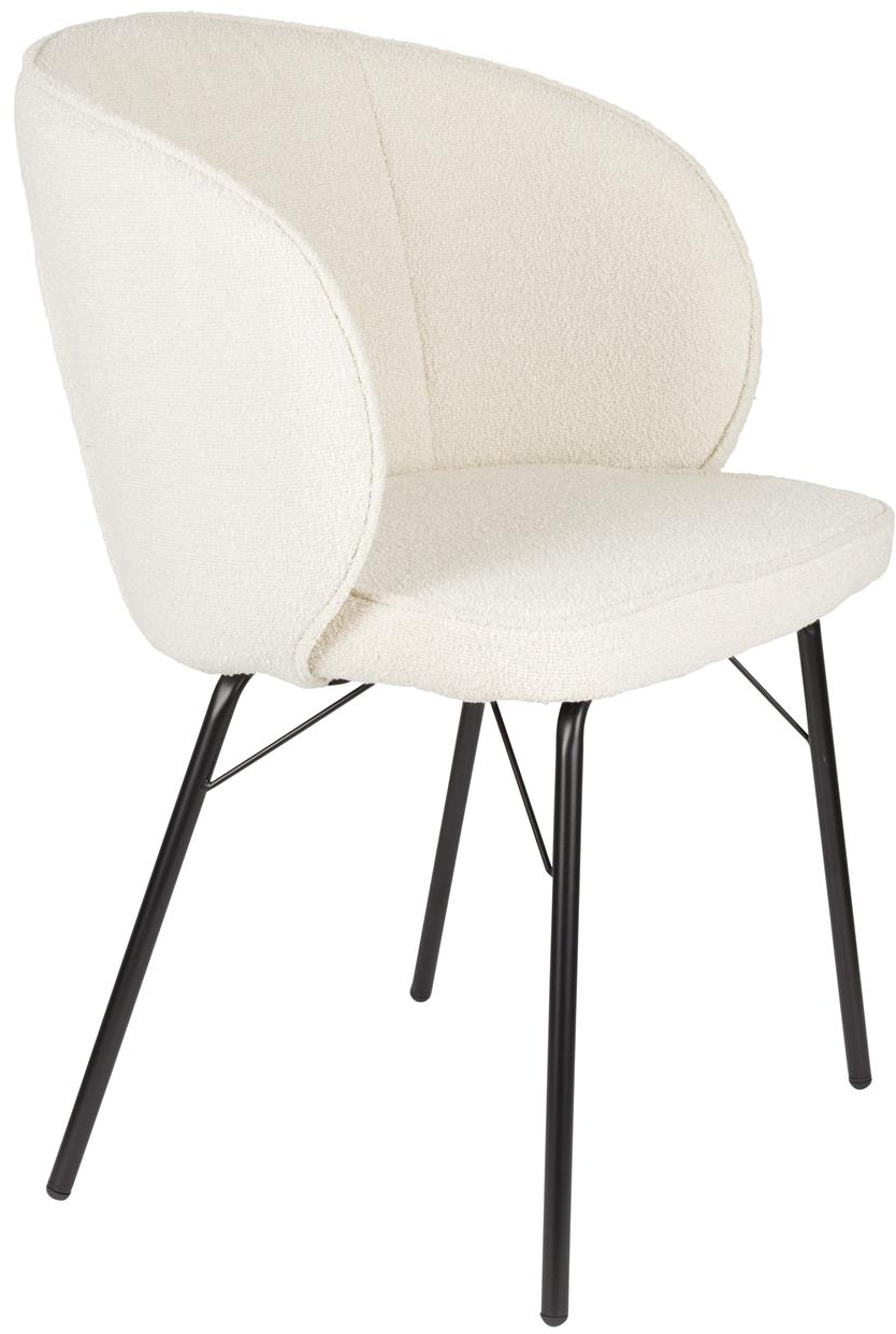 Spisebordsstol Studio White Joa Perlemor Polstret Polyester Med Jernben H81   B59     L60     Til 135   Belastning Sæt